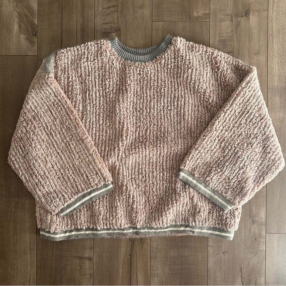 Pale Pink Faux Fur Sweater